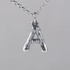 Wholesale Women's Vintage Geometric English Letter S925 Silver Necklace Pendant