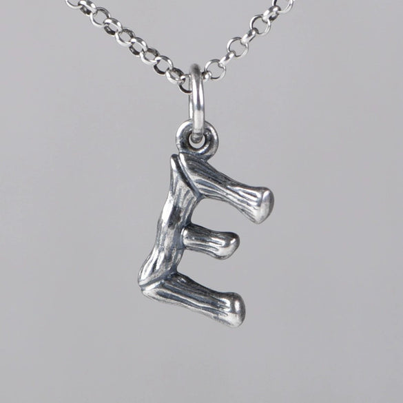 Wholesale Women's Vintage Geometric English Letter S925 Silver Necklace Pendant