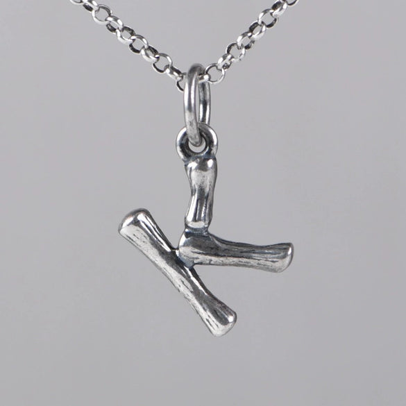 Wholesale Women's Vintage Geometric English Letter S925 Silver Necklace Pendant