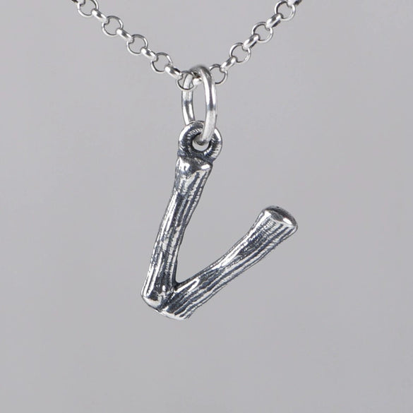 Wholesale Women's Vintage Geometric English Letter S925 Silver Necklace Pendant