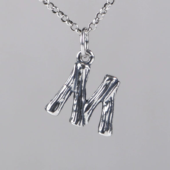 Wholesale Women's Vintage Geometric English Letter S925 Silver Necklace Pendant