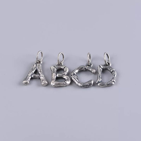 Wholesale Women's Vintage Geometric English Letter S925 Silver Necklace Pendant