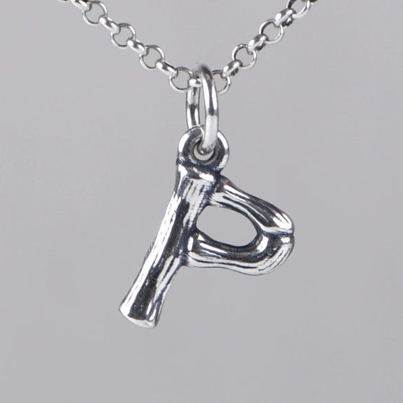 Wholesale Women's Vintage Geometric English Letter S925 Silver Necklace Pendant