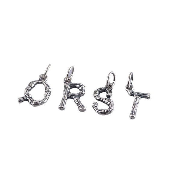 Wholesale Women's Vintage Geometric English Letter S925 Silver Necklace Pendant