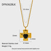 Wholesale Women's Vintage Geometric Heart Shape Stainless Steel Gold Plated Twist Chain Necklace With Hammered Texture