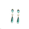 Wholesale Women's Vintage Geometric Natural Pearl Water Drop Pendant Earrings With Electroplating