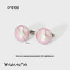 Wholesale Women's Vintage Geometric Stainless Steel Earrings Set With Pearls