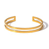 Wholesale Women's Vintage Geometric Stainless Steel Electroplated Doublelayer Line Bracelet