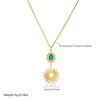 Wholesale Women's Vintage Geometric Stainless Steel Electroplated Heart Water Drop Bell Pendant Accessories Set With Thin Chain
