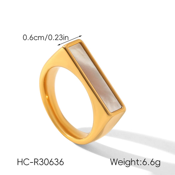 Wholesale Women's Vintage Geometric Stainless Steel Electroplated Ring Jewelry Accessories