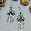 Wholesale Women's Vintage Geometric Zinc Alloy Electroplating Tassel Turquoise Earrings