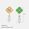 Wholesale Women's Vintage Gold Plated Animal Zodiac Pearl Stud Earrings