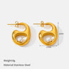 Wholesale Women's Vintage Gold Plated Animal Zodiac Pearl Stud Earrings