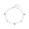 Wholesale Women's Vintage Hand Jewelry 925 Sterling Silver Geometric Bead Chain Inlaid Zircon