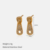 Wholesale Women's Vintage Imitation Pearl Earrings Retro Style Titanium Steel 18K Goldplated Ear Jewelry