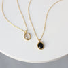 Wholesale Women's Vintage Literary Geometric Oval Stainless Steel Jewelry Necklace With White Stone Pendant And Electroplating Design