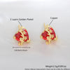 Wholesale Women's Vintage Loveshaped Copper Real Gold Plated Earrings