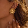 Wholesale Women's Vintage Medieval Geometric Stainless Steel 18K Electroplated Earrings