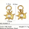 Wholesale Women's Vintage Minimalist Geometric Stainless Steel Electroplated Earrings Pendant