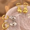 Wholesale Women's Vintage Minimalist Geometric Stainless Steel 18K Gold Plated Earrings And Pendant