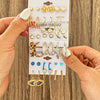 Wholesale Women's Vintage Pearl Leopard Acrylic Cshaped Earrings Set Alloy Acrylic Pearl Material With Geometric Style And Electroplating