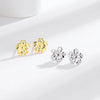 Wholesale Women's Vintage S925 Sterling Silver Three Dimensional Flower Earrings With Electroplating