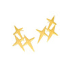 Wholesale Women's Vintage Stainless Steel And 18K Electroplated Cross Star Earrings