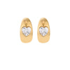 Wholesale Women's Vintage Stainless Steel Heart Shaped Electroplated Earrings