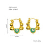 Wholesale Women's Vintage 316L Stainless Steel 18K Gold Plated Hollow Heart Earrings