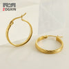 Wholesale Women's Vintage 316L Stainless Steel Geometric Earrings With 18K Gold Electroplating