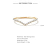 Wholesale Women's Vshaped Moissanite Diamond Ring In S925 Silver With Geometric Pattern And Electroplating
