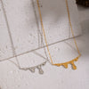 Wholesale Women's Waterdrop Irregular Pendant Necklace With 18K Real Gold Pvd Vacuum Plating In Casual Style