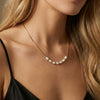 Wholesale Women's White Pearl Geometric Calendering Chain 18K Electroplated Necklace