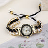 Wholesale Women's Woven Rope Quartz Watch With Alloy Case Canvas Strap And Round Dial