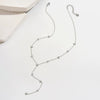 Wholesale Women's Yshaped Geometric Rhinestone Necklace Made Of Stainless Steel With Vacuum Plating In The Furnace