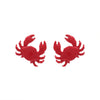 Wholesale Women's Zinc Alloy Animal Zodiac Marine Elements Red Crab Earrings Electroplated Old Money Style