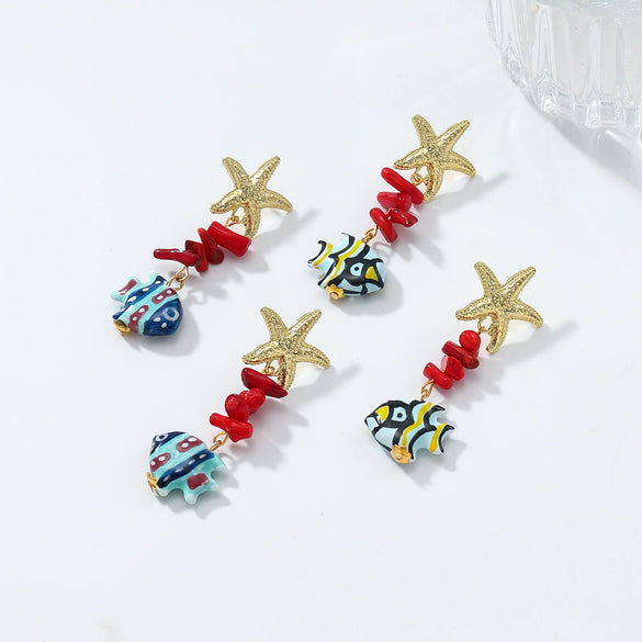 Wholesale Women's Zinc Alloy Animal Zodiac Style Electroplated Earrings