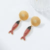 Wholesale Women's Zinc Alloy Animal Zodiac Style Electroplated Pendant Earrings