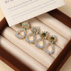 Wholesale Women's Zinc Alloy Electroplated Flower Drop Shape Earrings
