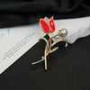 Wholesale Women's Zinc Alloy Flower Shaped Electroplated Brooch Accessories