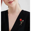 Wholesale Women's Zinc Alloy Flower Shaped Electroplated Brooch Accessories