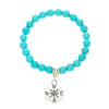 Wholesale Women's Zinc Alloy Geometric Beaded Cross Bracelet With Electroplating Jewelry