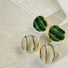 Wholesale Women's Zinc Alloy Geometric Irregular Round Glaze Electroplating Earrings