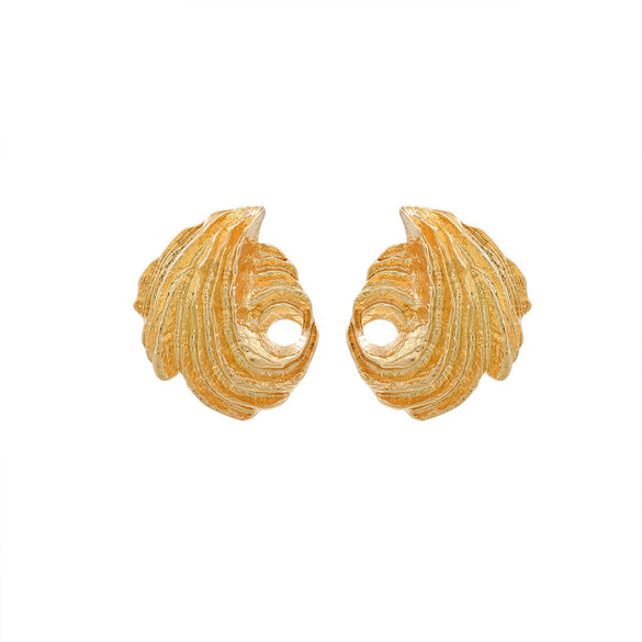 Wholesale Women's Zinc Alloy Geometric Screwshaped Wings Hollowout Electroplated Earrings
