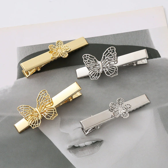 Wholesale Women's Zinc Alloy Handmade Butterfly Leaf Hairpin Hair Accessories Spring Clip