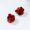 Wholesale Women's Zinc Alloy Handwoven Flower Earrings