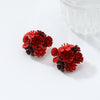 Wholesale Women's Zinc Alloy Handwoven Flower Earrings
