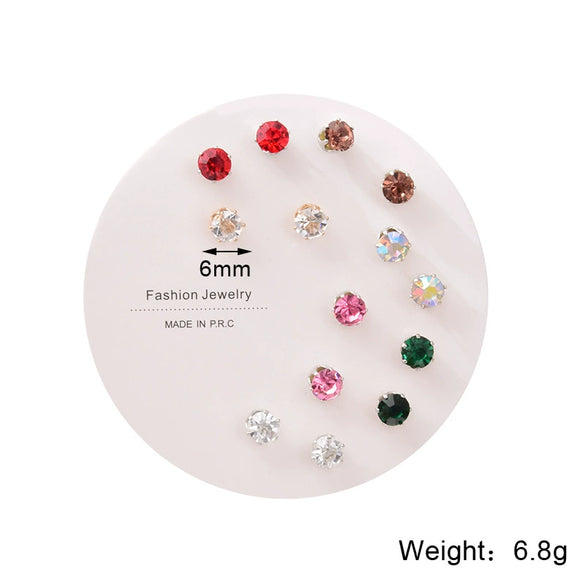 Wholesale Women's Zinc Alloy Heart Shaped Earrings Set With Electroplating Treatment Simple And Trendy Design