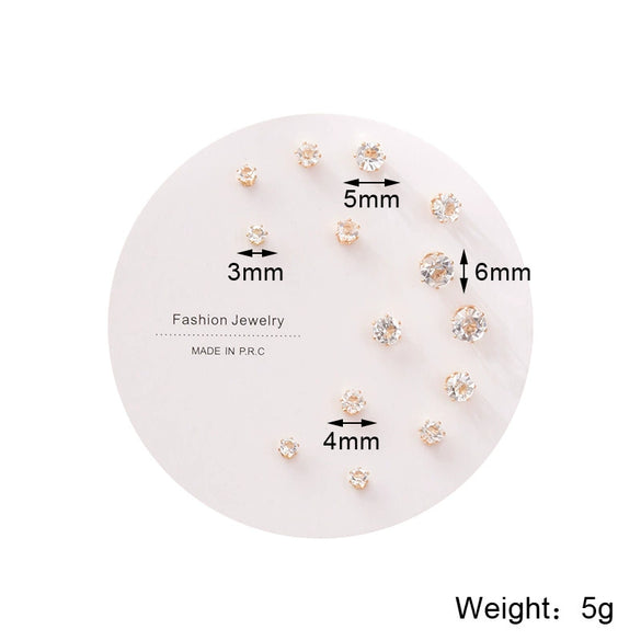 Wholesale Women's Zinc Alloy Heart Shaped Earrings Set With Electroplating Treatment Simple And Trendy Design