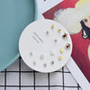 Wholesale Women's Zinc Alloy Heart Shaped Earrings Set With Electroplating Treatment Simple And Trendy Design